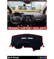 Renault Captur 1 2013-2019 3d Torpido Koruma Kılıfı - Ön Göğüs Kaplama - Kırmızı Şerit