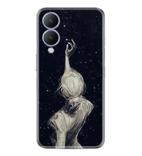 Vivo Y17S Kılıf Resimli Desenli Baskılı Silikon Star Woman 1332