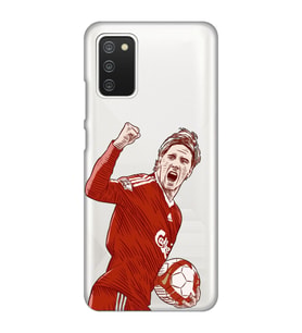 Samsung Galaxy A02S Uyumlu Fernando Torres Desenli Şeffaf Telefon Kılıfı