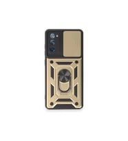 Samsung Galaxy S20 Fe Kılıf Pars Lens Yüzüklü Silikon - Gold