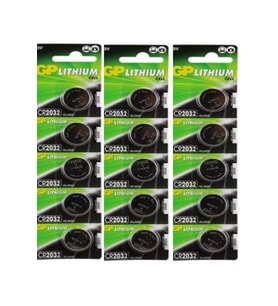 Gp 15 Adet 3 Volt Cr2032 Lityum Düğme Para Pil(dl2032 Bios-kepenk-kumandalithıum Pili)