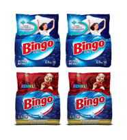 Bingo Ultra Beyaz ve Renkli Toz Çamaşır Deterjanı 1,5 kg 4 lü Karma Paket