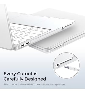 MacBook ile Uyumlu Şeffaf Kapak Kılıf Neo 13 inç A3404 için Tasalanmış, Şeffaf Parlak Premium Sert Koruyucu Kapak, Hava Kanallı Kaydırmaz Tabanlı Tam Koruma Kılıf