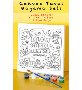Dini Temalı Çocuk Tuval Boyama Seti - 9