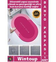 #Paspas Nappa Deri Hızlı Kuruyan Banyo Mutfak Kauçuk Tabanlı Süper Su Emici Kaymaz Tabanlı Paspas