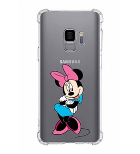 Samsung Galaxy S9  Köşe Korumalı Antişok Kapak Minnie Mouse Tasarımlı Şeffaf  Kılıf