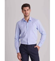 Mavi Erkek Slim Fit Düz Klasik Yaka Uzun Kol Gömlek - 40391