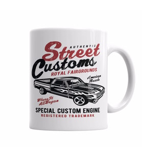 Street Custom Kupa Bardak Porselen