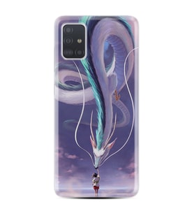 Samsung a71 A72 A73 A7 A9 2018 C7 C9 Kılıf Desenli Silikon Kız ve Ejderha 1742