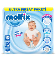 Nessiworld Bebek Bezi Ultra Fırsat Paketi 3 Beden 4-9 Kg 108 Adet