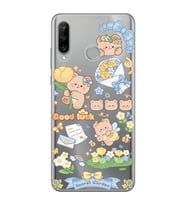 Huawei P30 Lite Uyumlu Küçük Sevimli Ayıcıklar Desenli Şeffaf Telefon Kılıfı