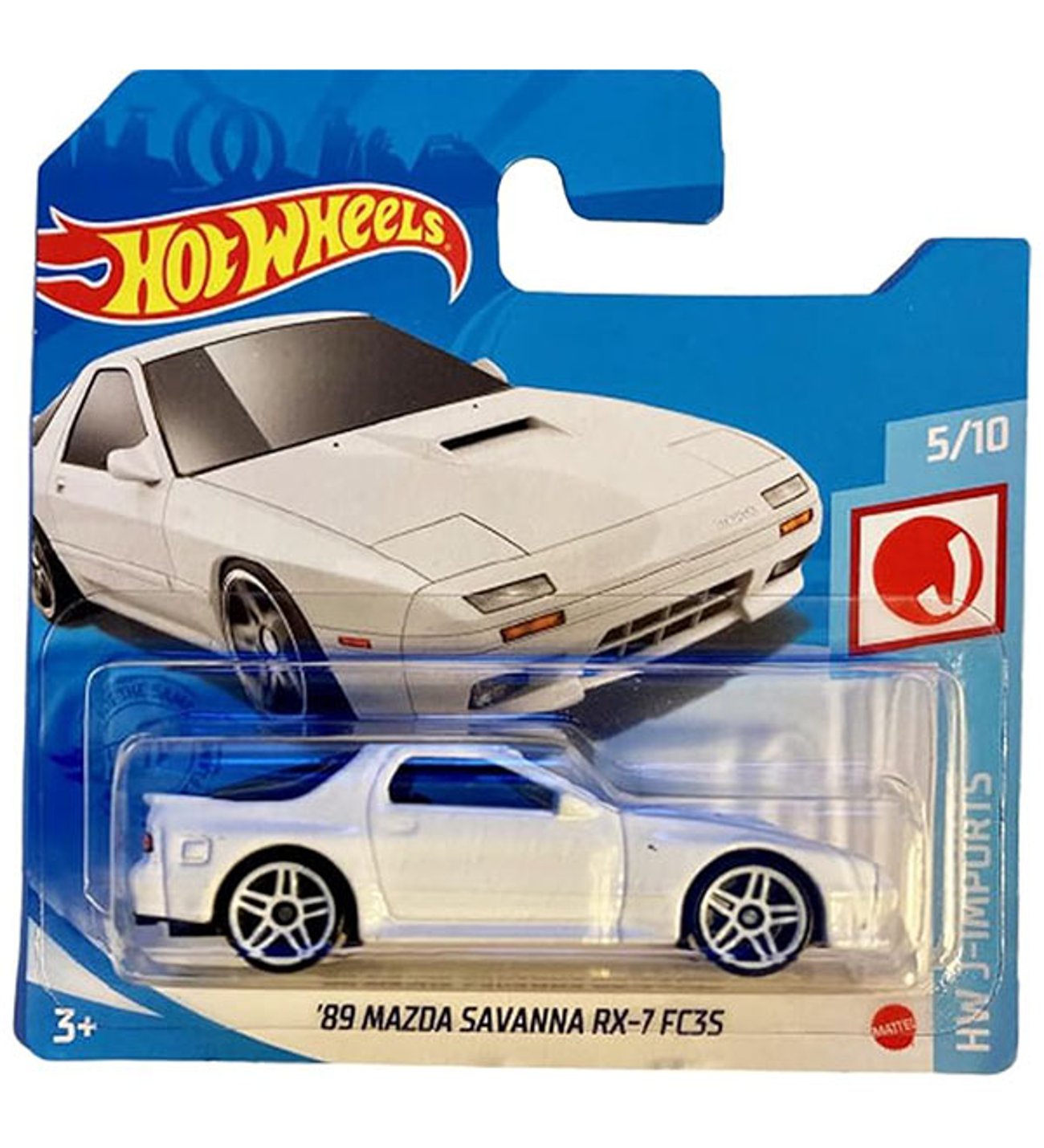Hot Wheels - '89 Mazda Savanna Rx-7 FC35 - Beyaz (1/64) 2021 Serisi