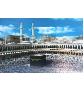 5D Elmas Boyama Ekstra Çözünürlüğe Sahip Kabe Resmi Mekke Tablosu 40x60 cm