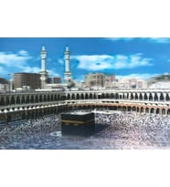 5D Elmas Boyama Ekstra Çözünürlüğe Sahip Kabe Resmi Mekke Tablosu 40x60 cm
