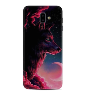 Samsung J6 Plus J7 Prime J7 Pro M20 Kılıf Desenli Silikon Wolf and Moon 1380
