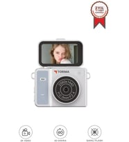Torima Mini Dijital Kamera 2K Flip Ekranlı Selfie Video Vlog Kamerası CMR46 Mavi