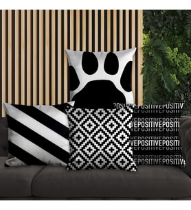 eJOYA Çizgisel Tasarımlı 4'lü Yastık İçi Ve Kırlent Kılıfı 45cm 113857