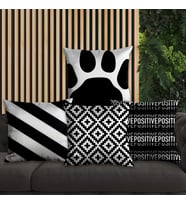 eJOYA Çizgisel Tasarımlı 4'lü Yastık İçi Ve Kırlent Kılıfı 45cm 113857