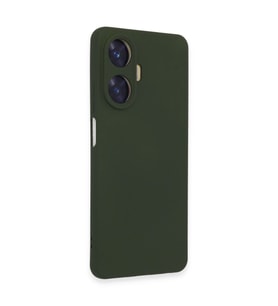 Realme C55 Kılıf Nano İçi Kadife Silikon - Koyu Yeşil