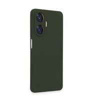 Realme C55 Kılıf Nano İçi Kadife Silikon - Koyu Yeşil