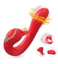 PRIME TOYS Swan Şarjlı Dil Hareketli Bükülebilir G Nokta ve Klitoris Uyarıcı 2 in 1 Vibratör