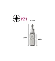 PZ1 x 25 mm BİTS YILDIZ UÇ - MATKAP VİDA SIKMA UCU