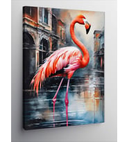 Kanvas Tablo Flamingo
