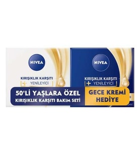 Nivea Kırışıklık Karşıtı Sıkılaştırıcı 45+ Yaş Gündüz + Gece Kremi 50ml Seti