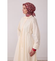 Geometrik Desen %100 Twill İpek Eşarp BE02