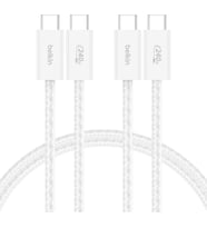 Belkin 2'Li Örgülü Usb-C - Usb-C Kablo, 1,5 M, 240 W, Yumuşak, Esnek Ve Hızlı Şarj Kablosu, Iphone 1
