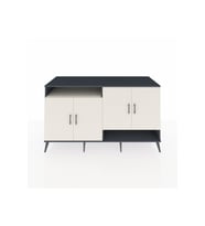 Kronos Konsol 6 Raflı 4 Kapaklı 176x59x99 Antrasit-Aytaşı