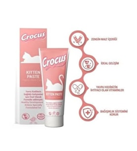 Crocus Kedi Kitten Malt Macunu 100 Gram(Tüm Vitaminler-Taurin-Biotin)
