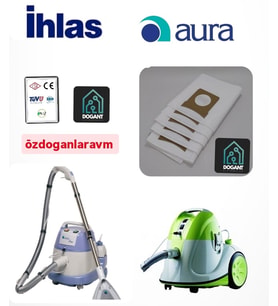 İhlas Aqua Fam 2000 - Aura Vac Elektrikli Süpürge Sentetik Toz Torbası (5 Adet)
