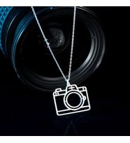 Kişiye Özel 925 Ayar Gümüş Kamera Fotoğraf Makinesi Kolye