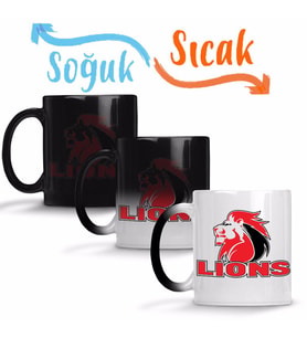 Lions Primary Logo Sihirli Kupa Bardak Porselen