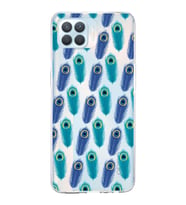 PrintiFy Oppo Reno 4 Lite  ile Uyumlu 1mm Slim Fit Nazar Boncuğu 4 Baskılı Şeffaf  Kılıf