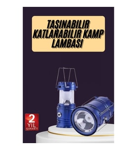 Mey İthalat® Kamp Feneri Şarj Edilebilir Güneş Enerjili Işıldak USB Şarjlı