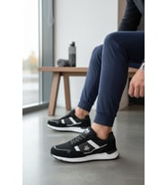 Enoch File Detaylı Hafif Taban Bağcıklı Erkek Sneaker Spor Ayakkabı