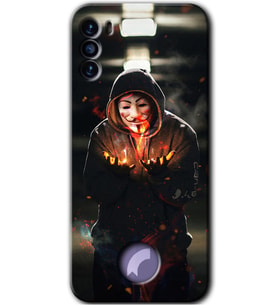 Reeder S19 Max Pro S Kılıf HD Desen Baskılı Arka Kapak - V for Fire