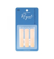 D'Addario RCB0315 Rico Royal Sib (Bb) Klarnet Kamışı No: 1.5 (Başlangıç/Eğitim) - 3'lü Paket  Fransız Kesim (Filed), Esnek ve Net Ton Yapısı