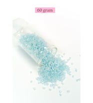 Kesme Cam Boncuk 2mm - 60 Gram - Maz Buz Mavi - BNC369
