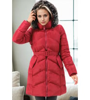 Dewberry Kadın %100 Polyester Kaban Bordo Z6768 Günlük Dış Giyim, Kazak ve Gömlek Kombini, Seyahat Gardırobu