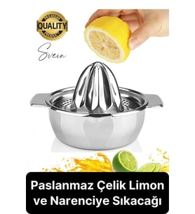 Paslanmaz Çelik Limon ve Nar Sıkacağı Narenciye Mutfak El Aleti Pratik Sıkacak Yıkanabilir Hijyenik