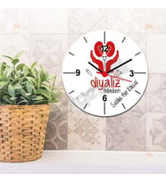 Diyaliz Teknikeri Kırmızı Tasarım Duvar Saati