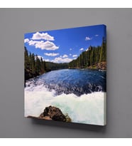 ÇAĞLAYAN AKARSU KANVAS TABLO 40x40cm (Karışık)