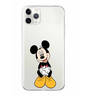 Apple iPhone 11 Pro Uyumlu Kapak Mickey Mouse Tasarımlı Şeffaf Silikon Kılıf