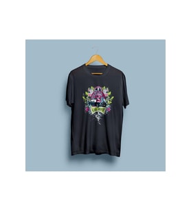 Oversize Vintage Las Vegas Tasarım Unisex T-shirt (Siyah)