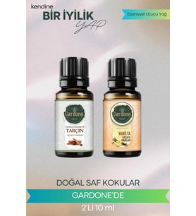 Tarçın + Vanilya ( Oda Kokusu Aroma Terapi Buhurdanlık / Difüzör Yağı ) Set 2 Adet x 10 ML