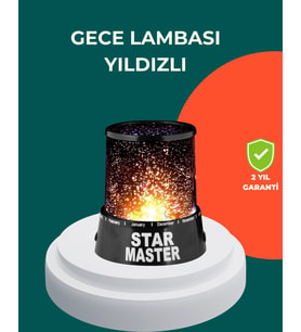 Galaxy Efektli Led Yıldız Projektör Renk Değiştirmeli Oda Aydınlatması