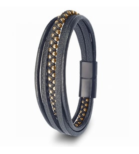 Moncuk Design Sarı Hematit Ve Çoklu Deri Bileklik 33514B3D2